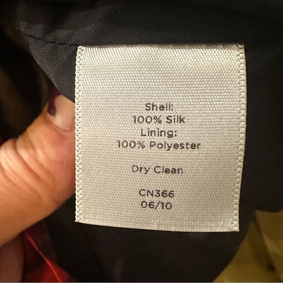 Talbots Red and Black Silk Plaid Dress Size 12 - Picture 10 of 11